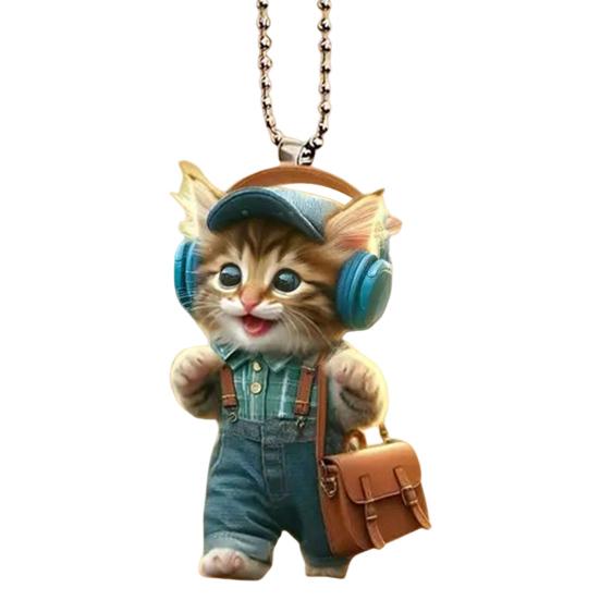 Акриловое подвесное украшение для дома, для помещения, на рождественскую елку, для зеркала заднего вида автомобиля, плоская 2D подвеска, мультяшное животное, кулон для друзей и влюбленных