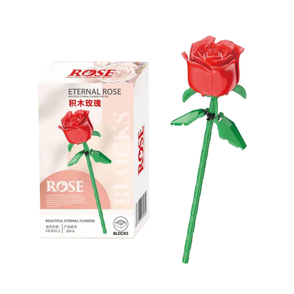 Rose Bouquet Building Block Set, Home Decoration Roses, Everlasting Bouquet Valentine's Day Gift For Her,