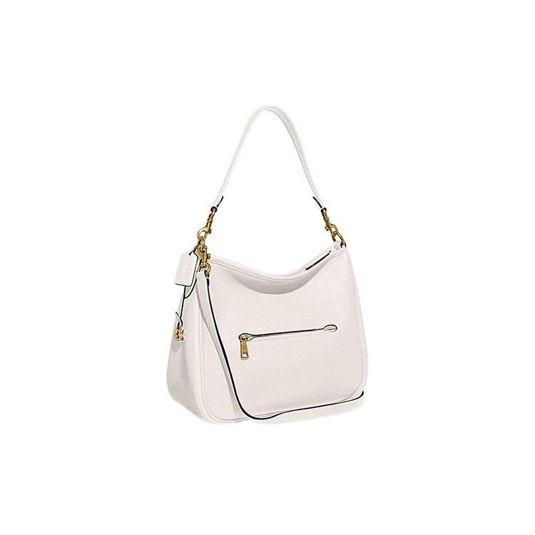 New COACH Cary Soft Pebble Texture Cow Leather Handbag, Crossbody Bag, Shoulder Bag Women's Chalk White CC435-B4HA