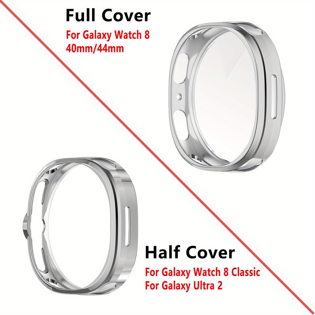 5pcs Watch Shell for Samsung Galaxy Watch 8 40mm 44mm Full Coverage Bumper Soft TPU Protective Case Cover for Galaxy Watch 8 Classic/Ultra 2