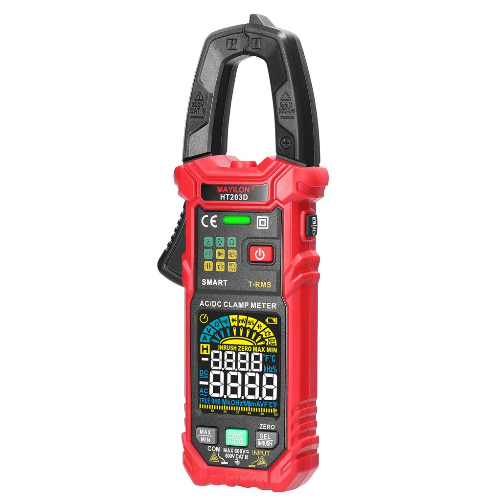 Многофункциональный мультиметр с цифровыми зажимами MAYILON, 600 В, тестер вольтметра, вольтметр с автоматическим диапазоном