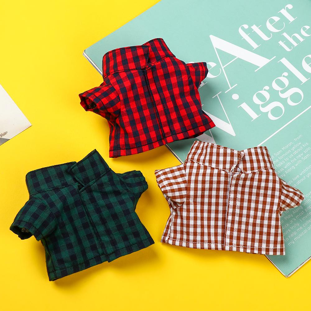 Accessories Cotton Stuffed Stripes Lattice 20CM Doll Shirt Solid Color Blouse Idol Doll Clothes
