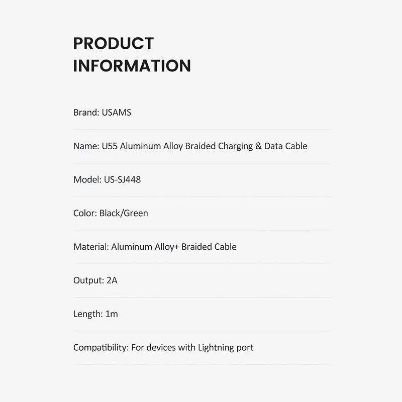 USAMS USB-кабель Lightning Type C для Iphone 12 13 11 pro max Xs Xr X SE 8 7 6 plus 6s 5s ipad air mini USB C кабель для быстрой зарядки данных 4,9