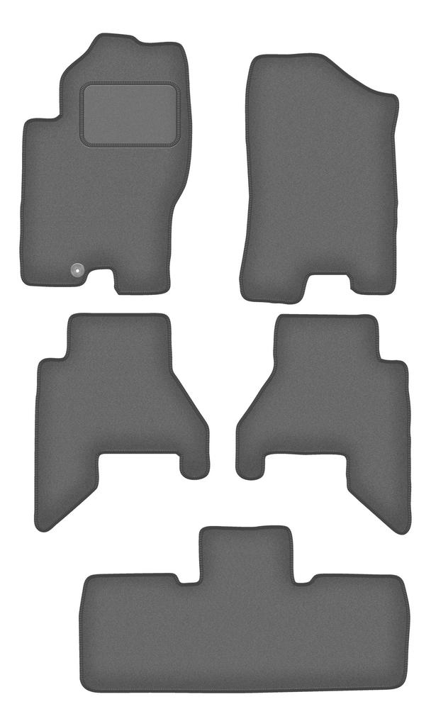 Velour graphite car mats for: Nissan Pathfinder 7-seater (before facelift) (2005-2010)