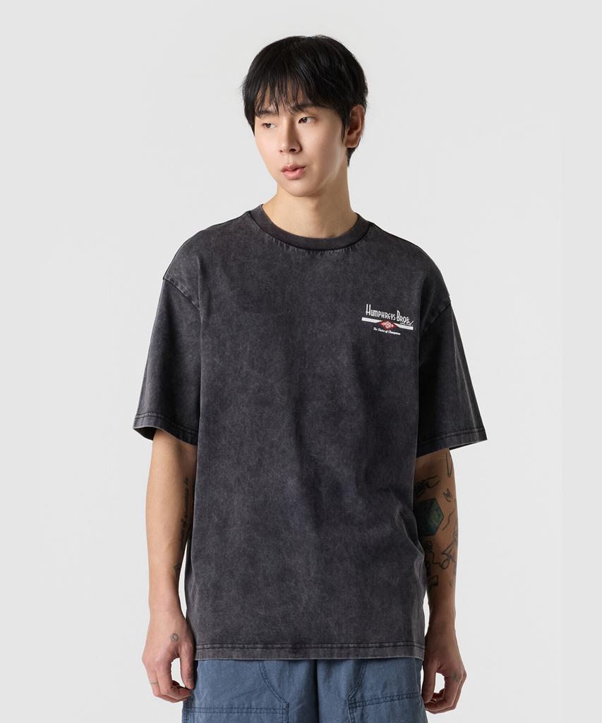 UMBRO Hbl Um Grey Vintage Graphic Short Sleeve T-Shirt Charcoal Ur121Crs21 (A Type)