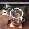 Фильтр для кофе из нержавеющей стали, воронка для кофе pour over, многоразовый, безбумажный, ситечко для капельного кофе, кухонные аксессуары для кофе