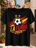 La Furia 2026 Spain Soccer Graphic Spanish Football Fan Casual Tee Brush Stroke Spain Unisex All Tshirt