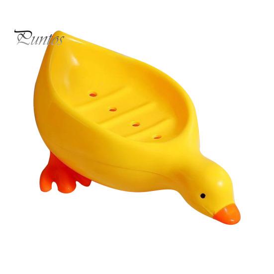 Мыльница в форме утки, симпатичная мультяшная утка, самоосушающаяся мыльница, открытая дизайнерская мыльница для душа, ванной комнаты, туалета