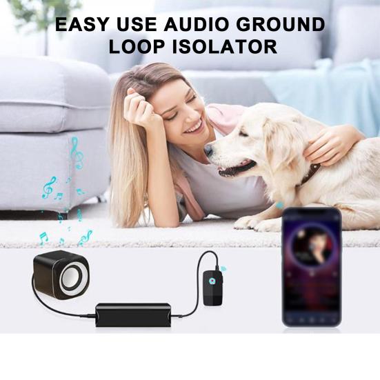 Шумоизолятор заземляющего контура с аудиокабелем 3,5 мм Компактный размер Портативный широкий компактный автомобильный аудио-шумоподавитель