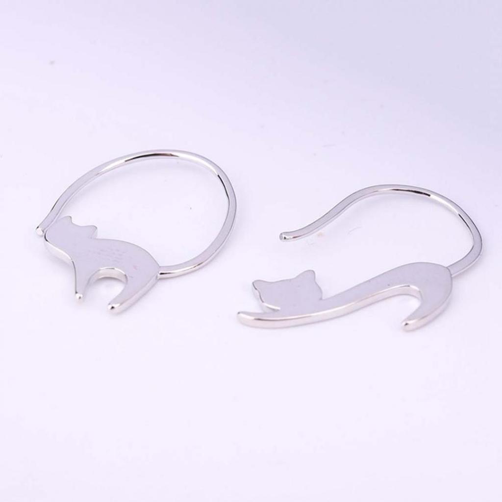 Cute Little Cat Drop Earrings Jewelry Ear Hook Women's Birthday Gift MIT