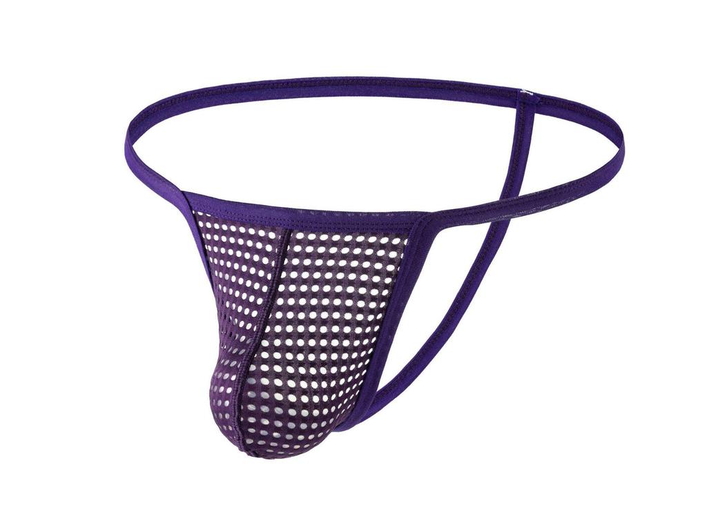 Мужские сетчатые стринги с низкой талией, сексуальное и дышащее нижнее белье для клубов - E108