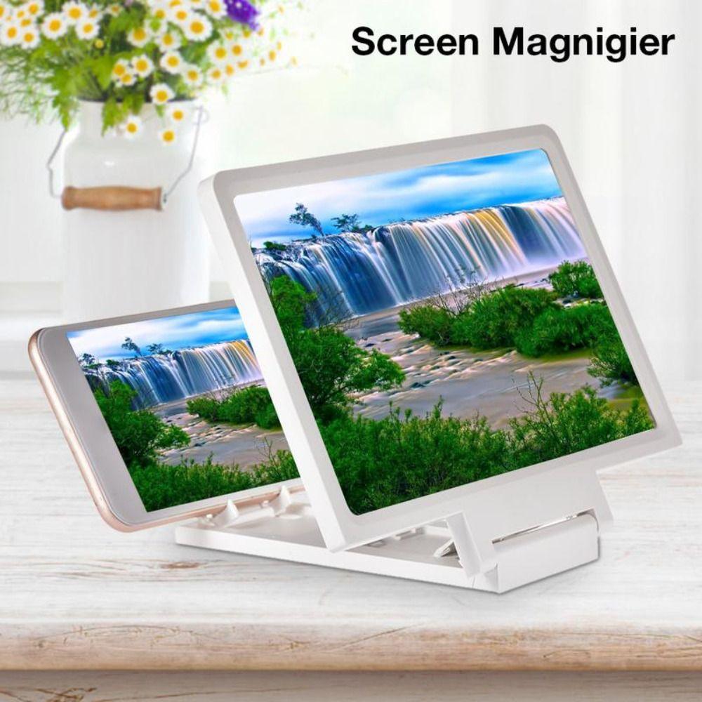 Stand Bracket Folding Screen Magnifier 3D Glass Mobile Phone Holder Enlarged