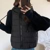 Модная женская короткая куртка Зимние куртки С капюшоном Вязаные рукава Свободная Толстая Теплая Женская парка