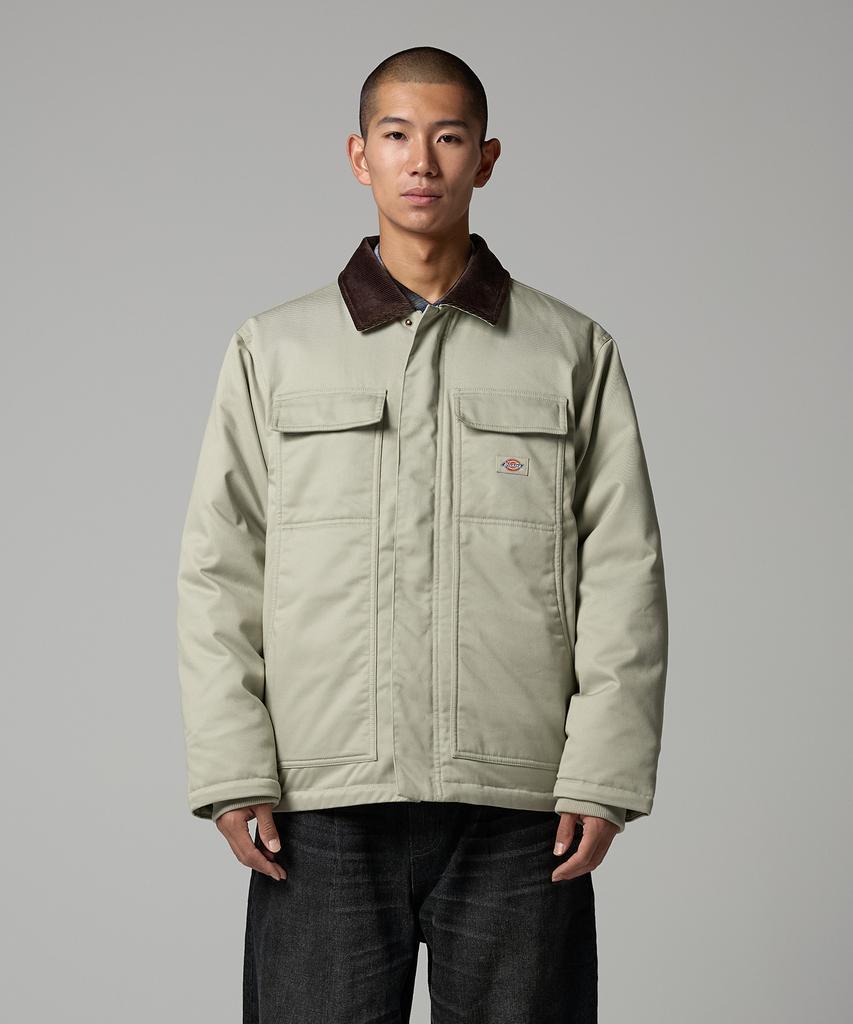 Dickies Стеганая куртка Eisenhower с вельветовым воротником Abbey Stone