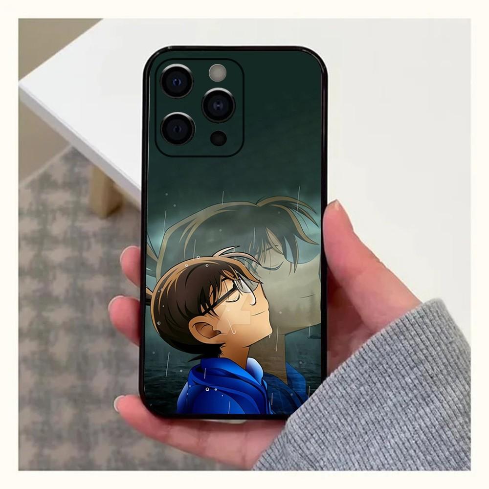 Чехол для телефона Аниме Детектив Конан Для Apple iPhone 15,14,13,12,11,Pro,X,XS,Max,XR,Plus,Mini Мягкий черный чехол