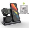 Зарядное устройство 3 в 1 для Samsung Galaxy WatchBudsPhonesБеспроводная зарядная станция для Watch 7/6/5/4 Active Galaxy S25/S24 Z Flip 6