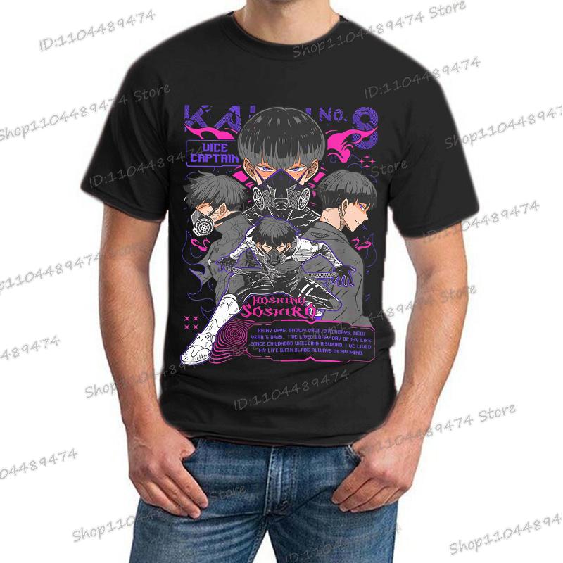 Топы Y2K Аниме Kaiju No 8 Футболка Соширо Хошина Подарок для влюбленных Манга Футболка Японская Манга Креативная Женская Мужская Модная Футболка
