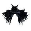 Gothic Feathered Shawl for Elegant Gatherings