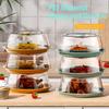 Прозрачная изоляционная крышка для блюд, штабелируемый поднос для подачи еды, крышка для подогрева еды, кухонные аксессуары