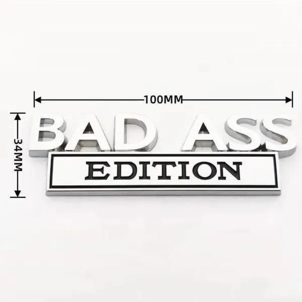 Car BAD ASS Edition Metal Emblem Badge Sticker For Jee/p Gr/and Ch/erokee Lib/erty P/atriot Ren/egade Fo/rd F-150 F250 F350