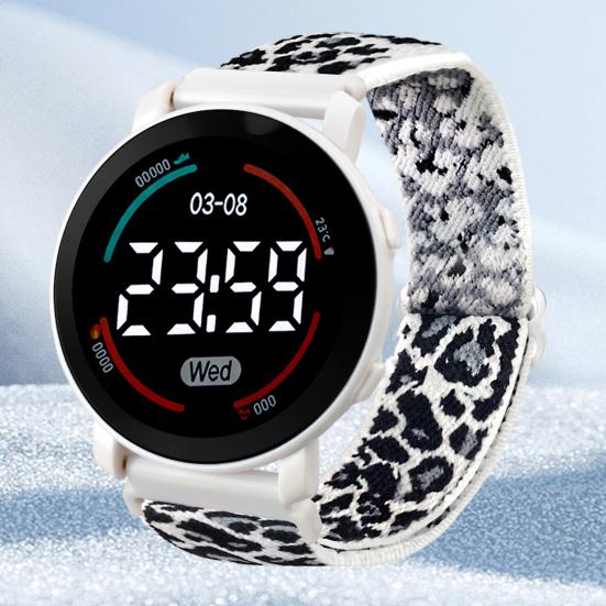 Детские светодиодные цифровые часы с круглым циферблатом, водонепроницаемые спортивные наручные часы для мальчиков и девочек, модные электронные часы