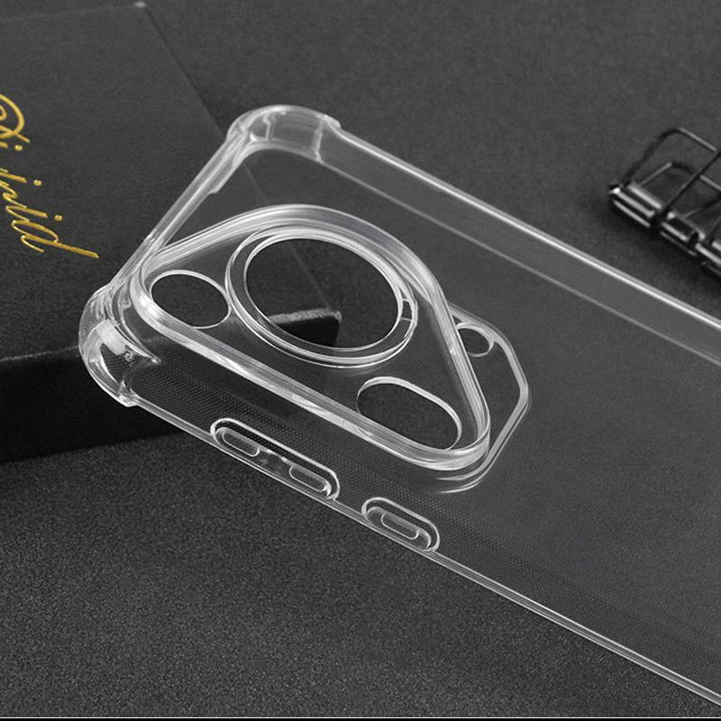 Ультратонкий прозрачный ударопрочный чехол TPU для HUAWEI Pura 70 Pro Plus Pura 70 Ultra силиконовый прозрачный однотонный мягкий чехол