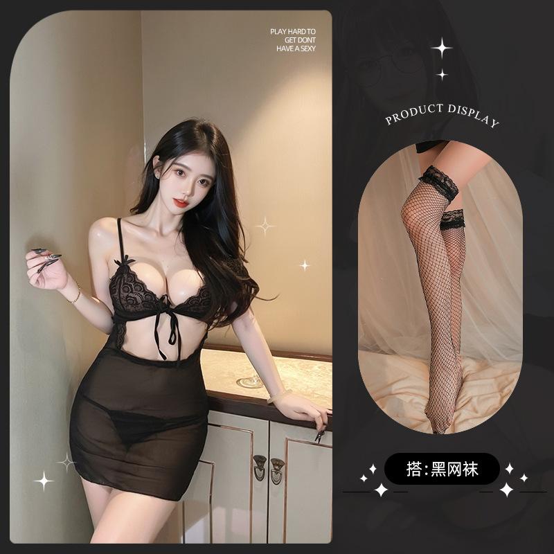 Sex lingerie babes sexy pure desire bed passion hollow free small chest show big nightdress