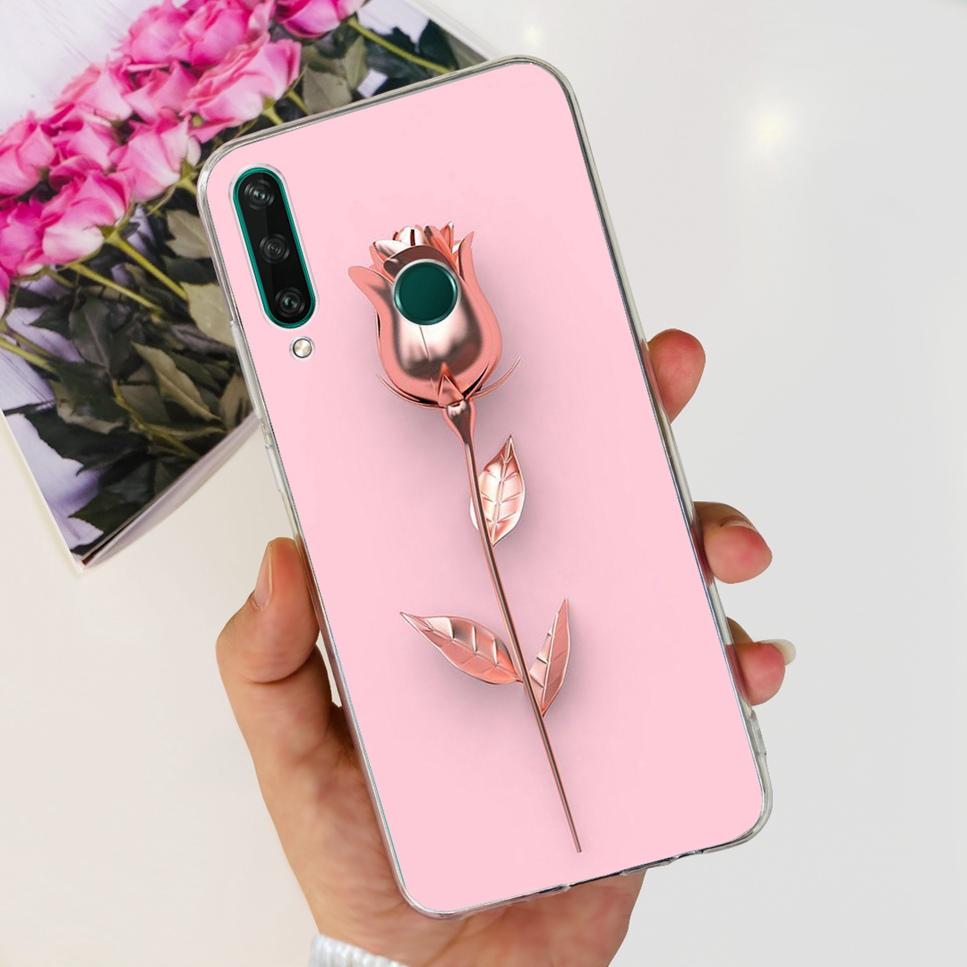New Case For Huawei Y6p MED-LX9 Luxury Flower Love TPU Soft Silicone Back Cover For Huawei Y6p Y6P 2020 Bumper Phone Case Funda