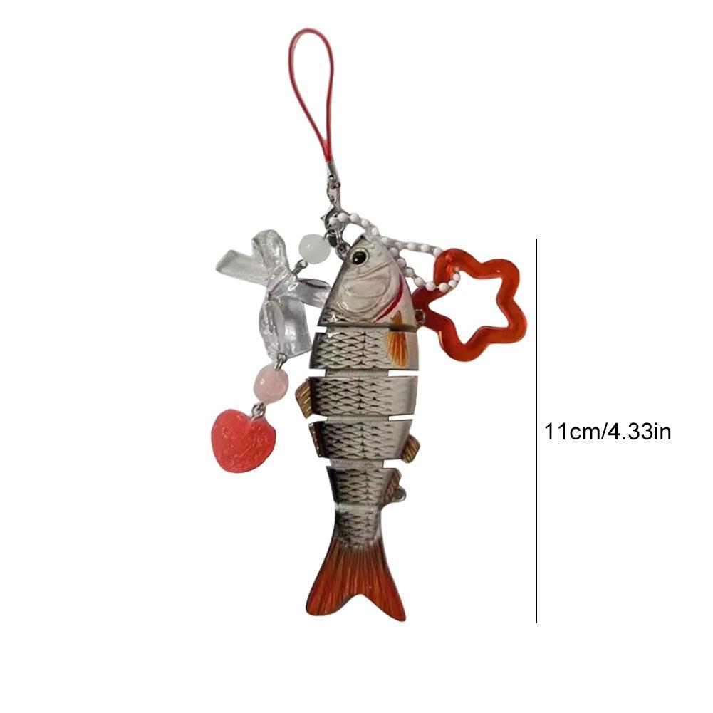 Прекрасные украшения Акриловый брелок-подвеска в виде рыбы и звезды Шнурок Подарок для рыболовов