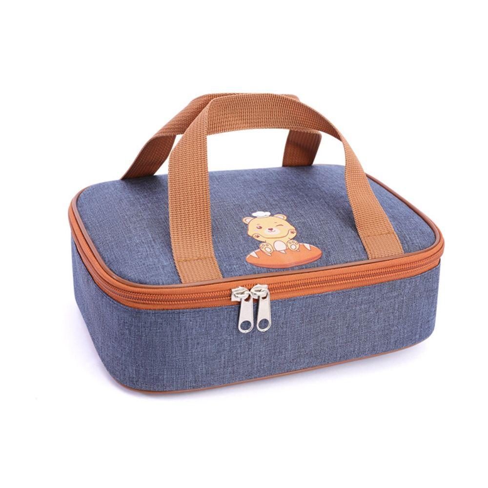 Women Cartoon Animal Tote Lunch Bag Food Warm Thermal Bag Food Hand Bags Waterproof Lunch Bag