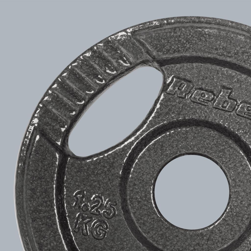 Cast Iron Weight Set 4X1.25Kg 6Kg Hole 31Mm Plate With Handles Rebel
