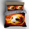Fiery soccer ball Bedding Duvet cover sets Duvet covers Pillowcases gifts (1 * Duvet Cover 2 * Pillowcases, without duvet insert)