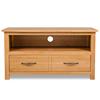 Vidaxl Szafka Pod Telewizor, 90 X 35 X 48 Cm, Lite Drewno Dębowe