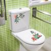 1 Pcs Flower Mural Toilet Stickers Bathroom Decoration Stickers Bathroom Decors Self-adhesive Paintings Removable PVC Sticker