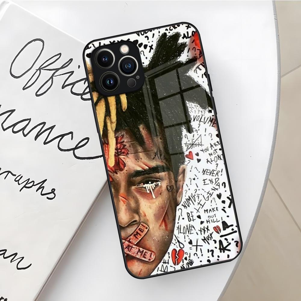 Чехол для телефона рэпера Xxxtentacion для Iphone 17 16 Air 15 14 12 11 13 Pro Max Mini X Xr Xs Se Стеклянный чехол Puls