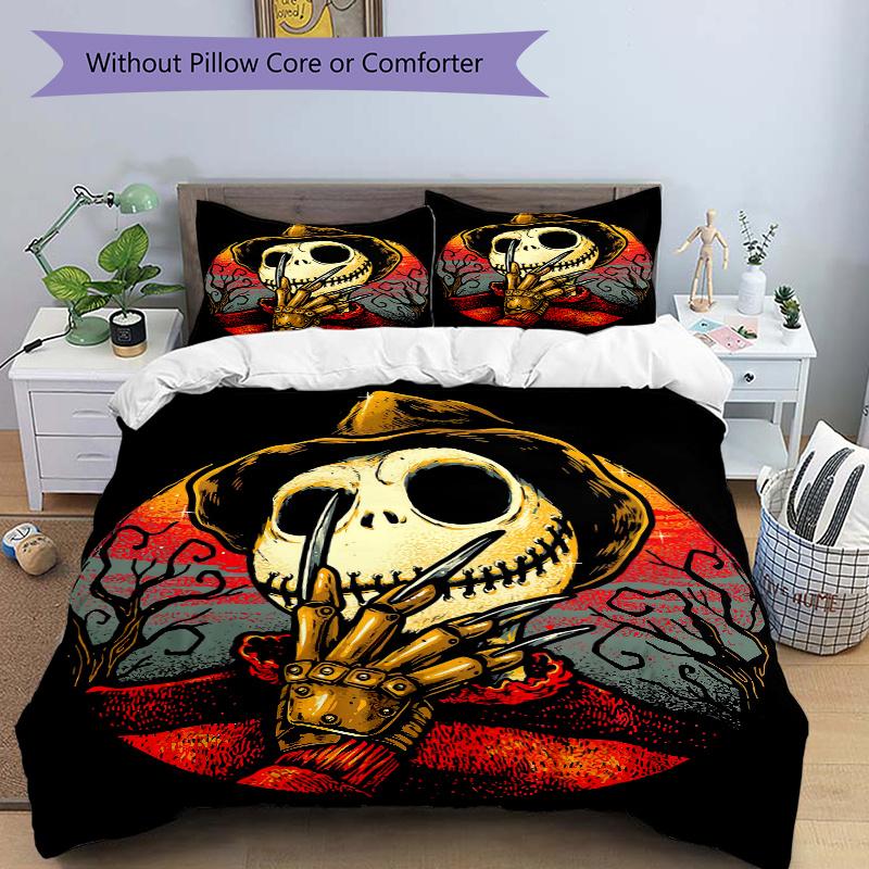 3pcs JACK IS BACK Quilt Cover Set (1 Quilt Cover + 2 Pillowcases Without Pillow Core), High-Definition Printing for Home and Dormitory.B053