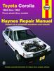 Книга Toyota Corolla FWD (1984-1992) Haynes Repair Manual (USA)