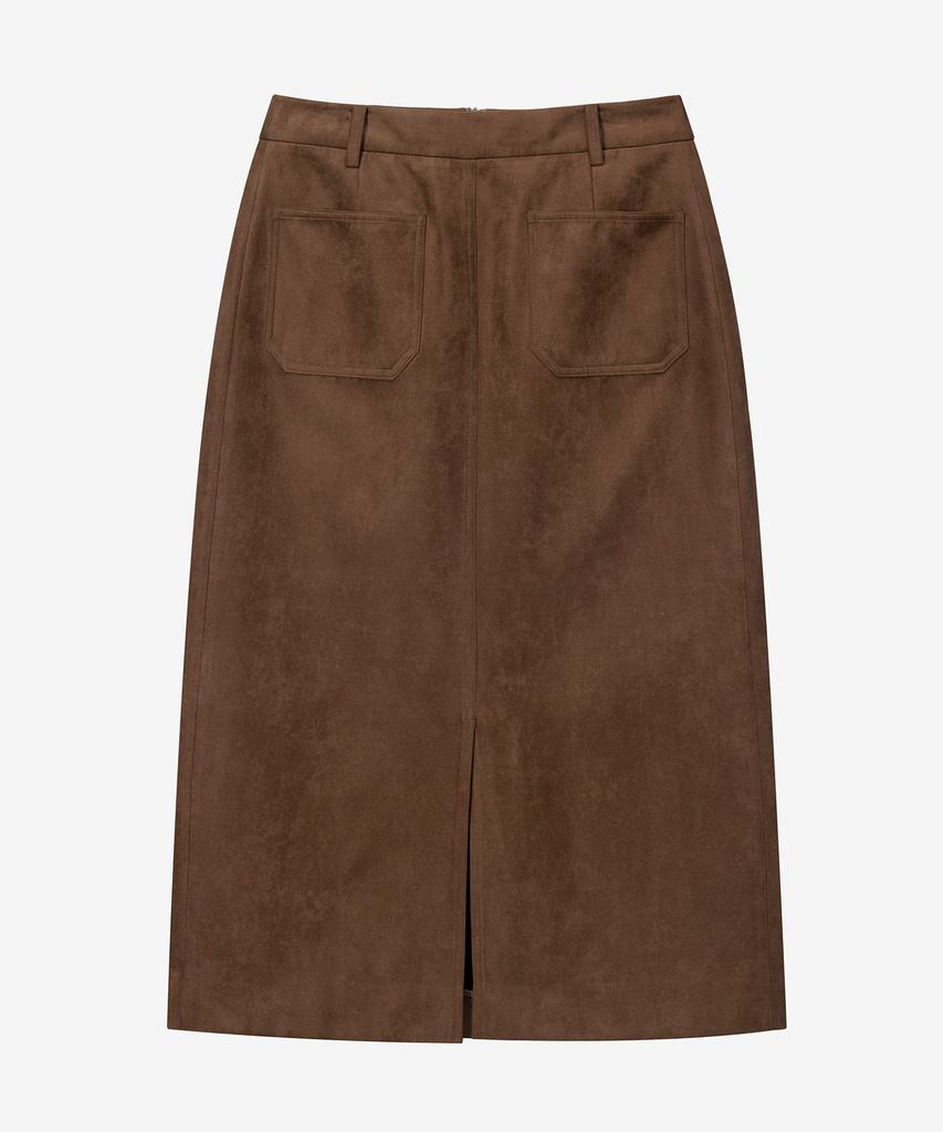 Mind Bridge Woman [W] H-Line Suede Out-Pocket Skirt - 2 Colors