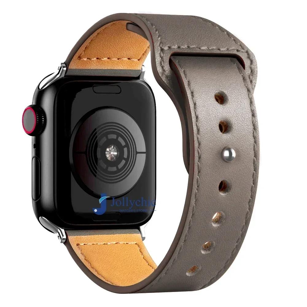Ремешок из кожи для часов Apple Watch Band 44 мм 45 мм 41 мм 40 мм 42 мм 38 мм 49 мм 45 мм браслет Correa IWatch Series 8 Ultra 3 6 SE 7 ремешок