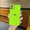 6D гальванизированный квадрат с сердечками подходит для iPhone17 Apple 15/16ProMax/XR полностью закрывающий силиконовый чехол для мобильного телефона.