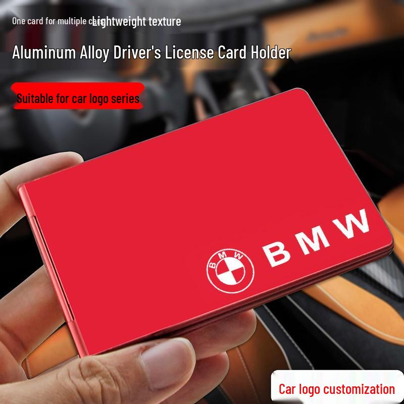 Держатель для водительского удостоверения и техпаспорта из алюминиевого сплава: Ультратонкий, высококлассный чехол с четырьмя слотами, дизайн «два в одном», креативный и стильный.