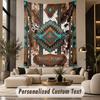American Patriotic (28) Theme Wall Tapestry Customized With Name Text Personalized Hanging Tapestry For Bedroom Living Room Decor