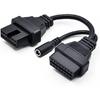 Диагностический адаптер OBD для Mitsubishi 12-контактный на OBD2 16-контактный, кабель-переходник OBD1 OBD2 с адаптером питания