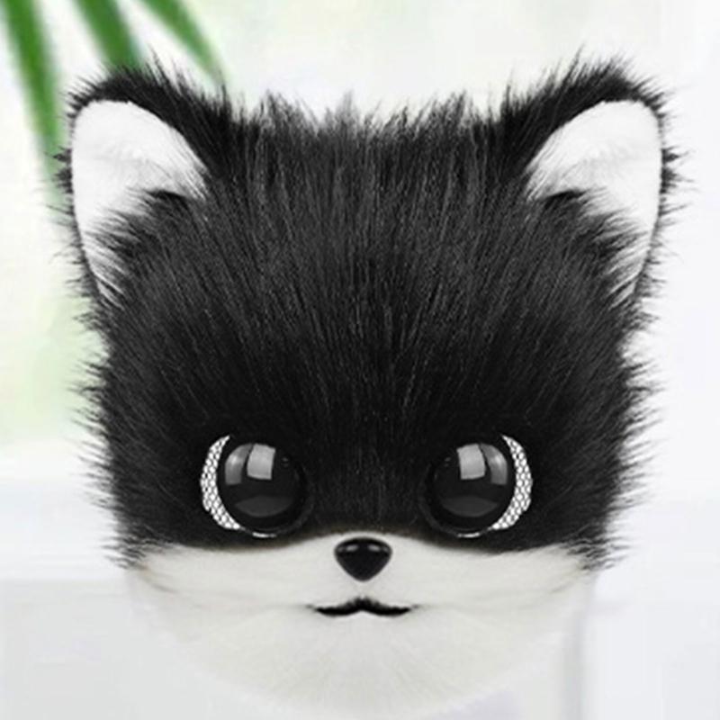 Мягкая плюшевая маска кошки для ролевых игр, костюмированных вечеринок. Дышащая, легкая конструкция. Идеально подходит для Хэллоуина, косплей-мероприятий