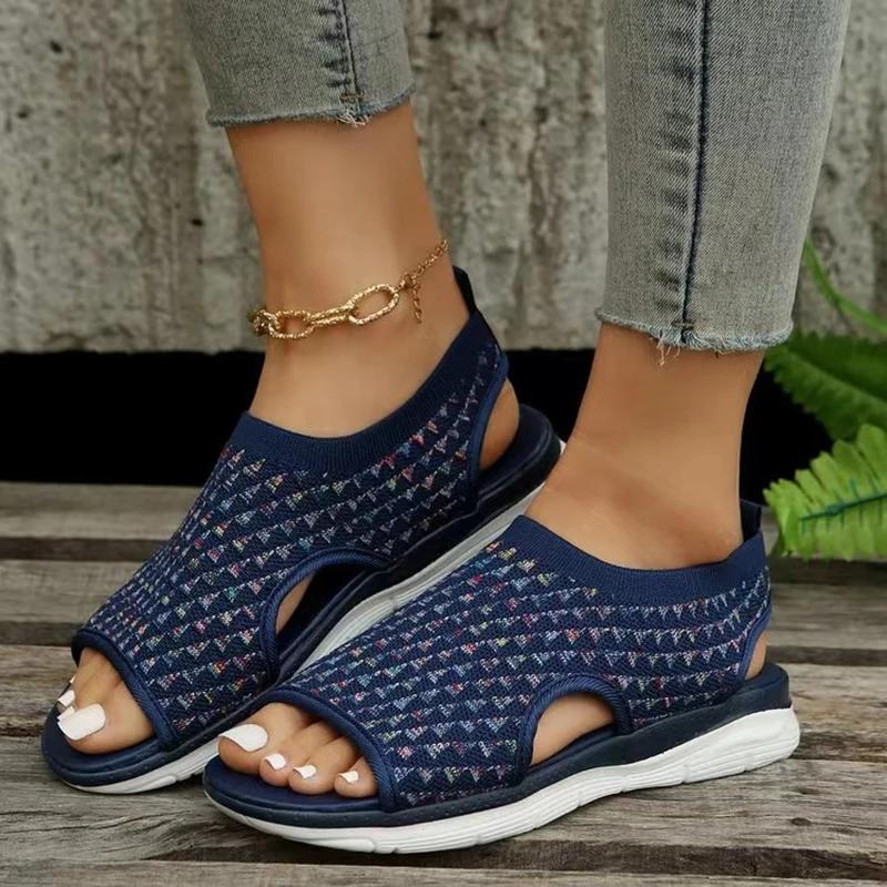 Женские сандалии, классические летние Sandalias Mujer, повседневная обувь на плоской подошве для женщин, летняя обувь с мягкой подошвой, роскошные женские сандалии