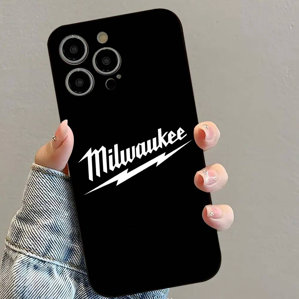 M-Чехол для телефона Milwaukee Для IPhone 17 16 15 14 13 12 11 PRO MAX PLUS Mini Мягкий ТПУ Покрытие-кожа Подарок