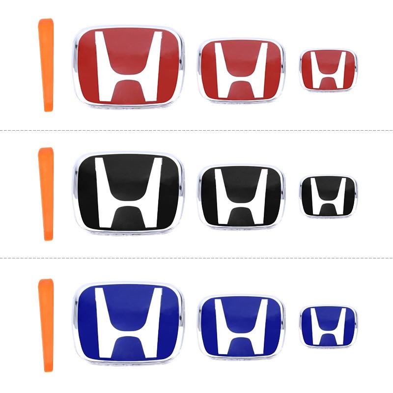 PLXI9 Car Front Hood Emblem Logo Rear Trunk Badge For Honda 2006-2025 Civic FIT HRV Vezel Avancier Accessories