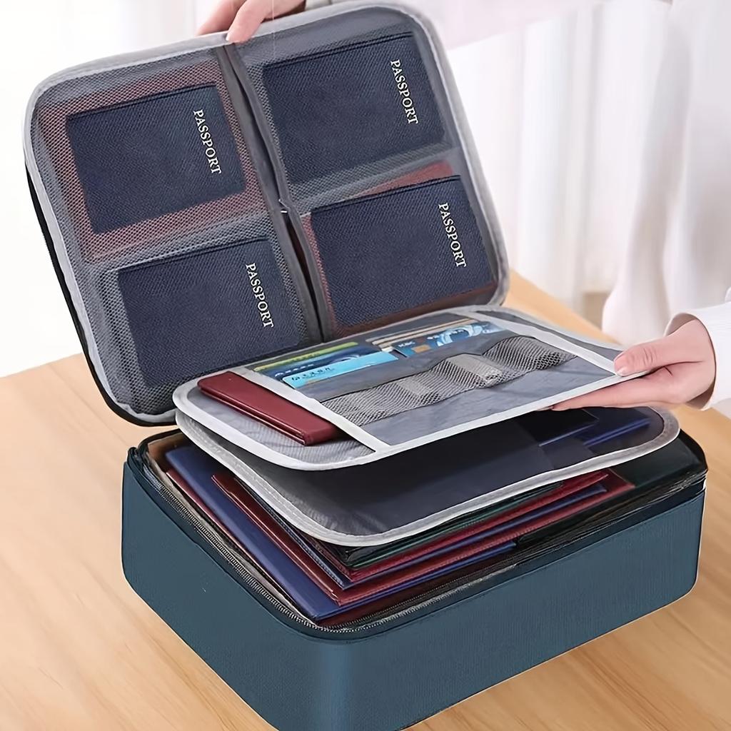 1 шт. 3-слойная сумка-органайзер для документов большой емкости с паролем, водонепроницаемая, подходит для дома, семьи, многофункциональная коробка для сертификата