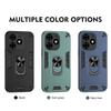 KEYSION Shockproof Armor Case for Infinix Smart 8 8 HD Silicone+PC Camera Protection Ring Stand Phone Cover for Infinix Hot 40i