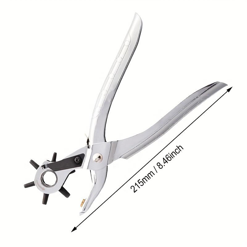 JRF Belt Punch Pliers Leather Belt Hole Eyelet Puncher Revolve Sewing Machine Bag Tool Watchband Strap Hand Tools